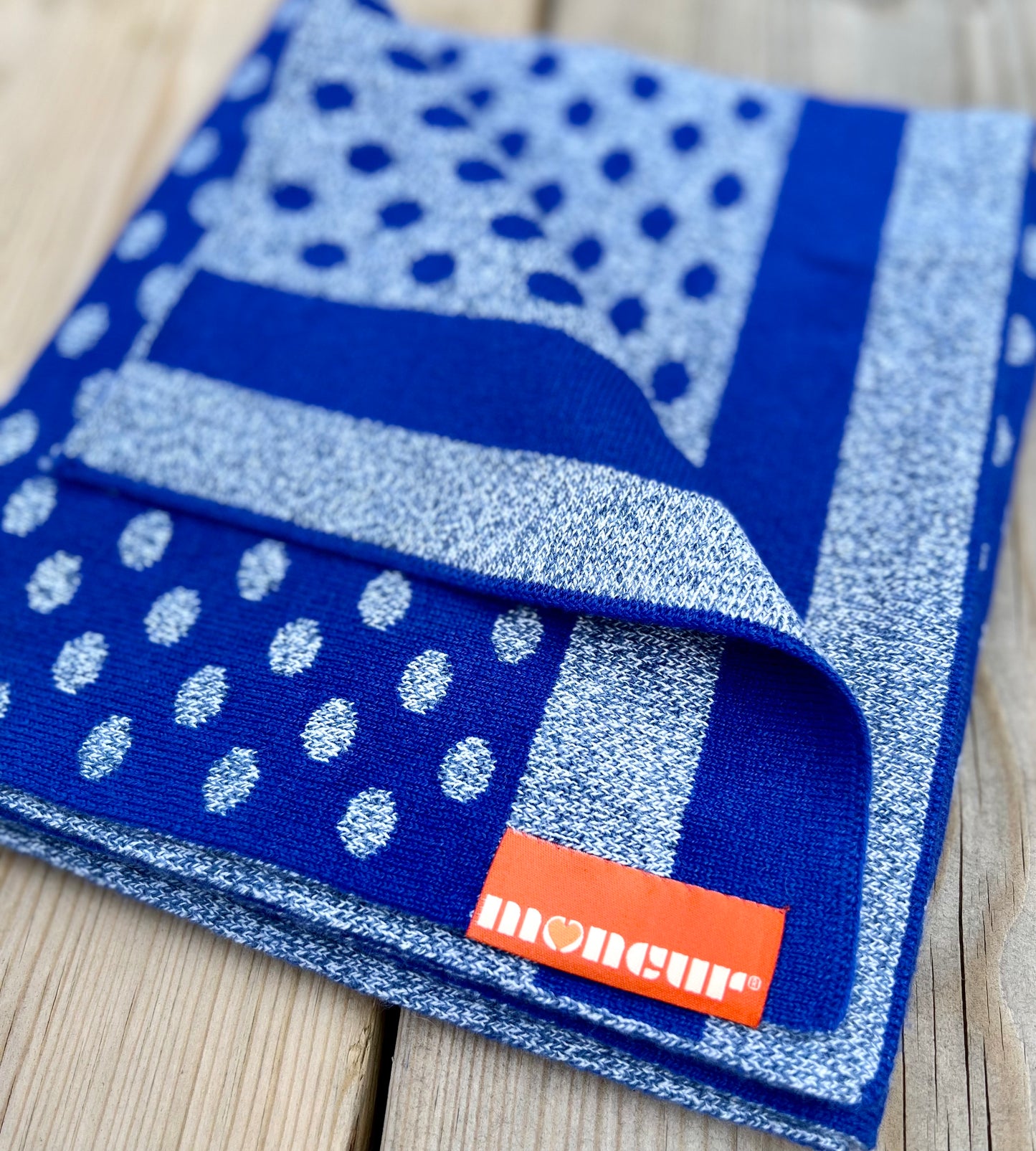 Scottish Cashmere Spotty Dotty Scarf - Reversible Luxury Scarf - Moncur Knitwear