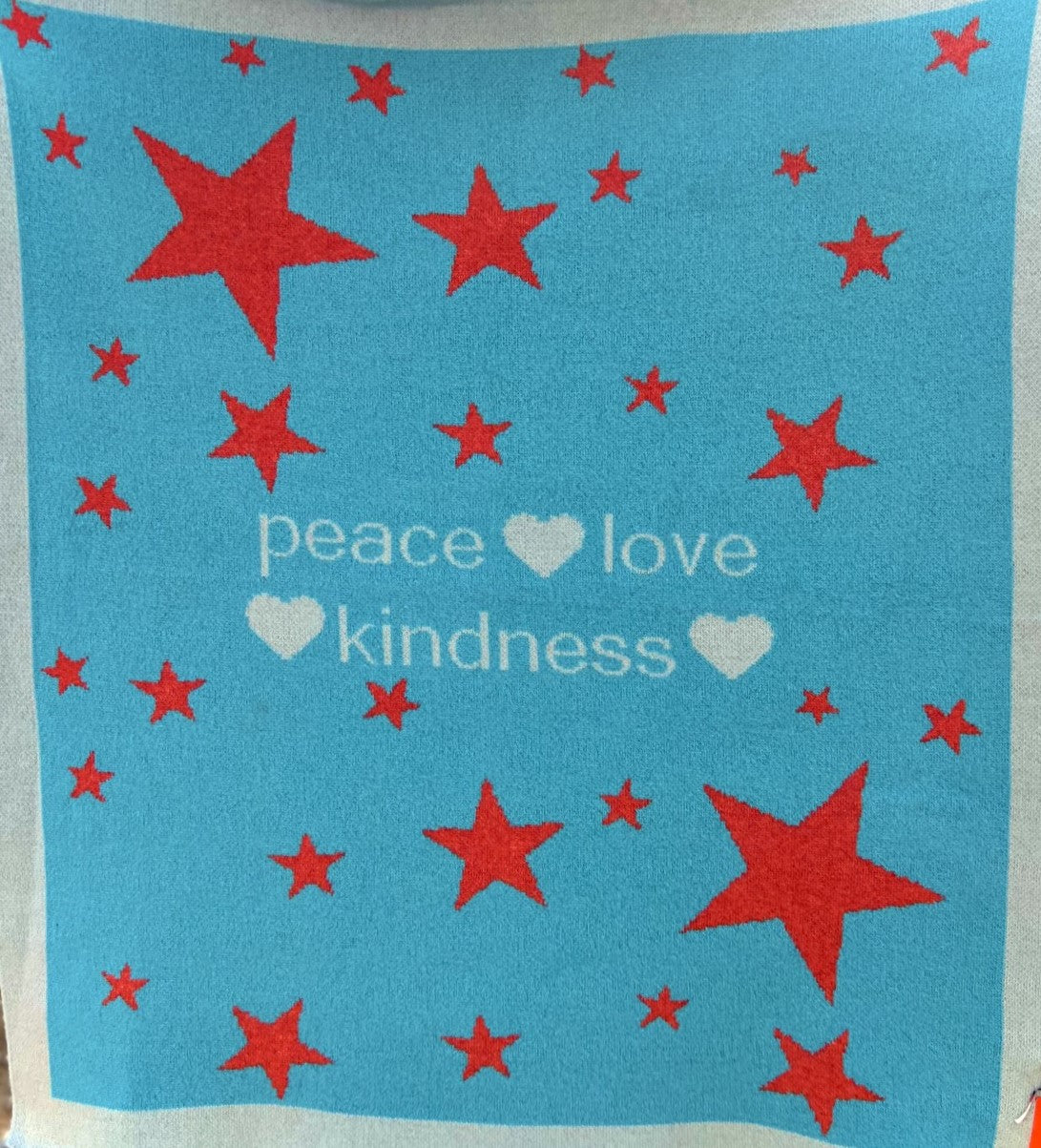 Moncur Knitwear Scottish 'Wee Star' beautifully soft and contemporary Lambswool Baby Blanket. Made in Scotland