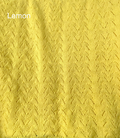 lemon lace detail of pattern by moncur knitwear
